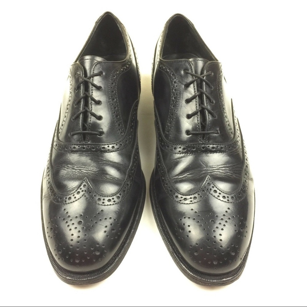 Bostonian black wingtip brogue oxford shoes 9 d/b